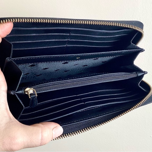 Kate Spade Tinsel Glitter Fabric Black Satchel Crossbody Purse & Wallet *As Is - Picture 12 of 16